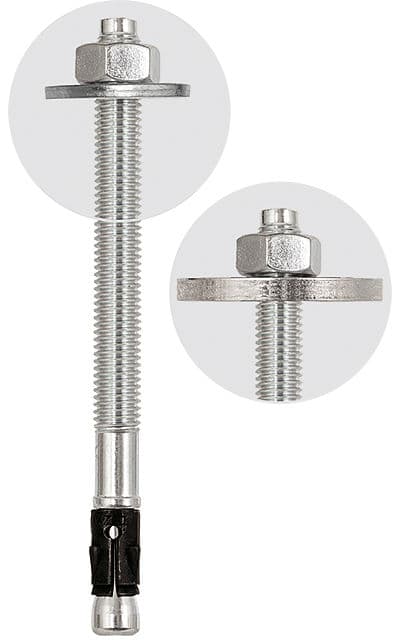 Анкерный болт с увеличенной шайбой Fischer FAZ II 12х180/80 GS (DIN440), оцинкованная сталь