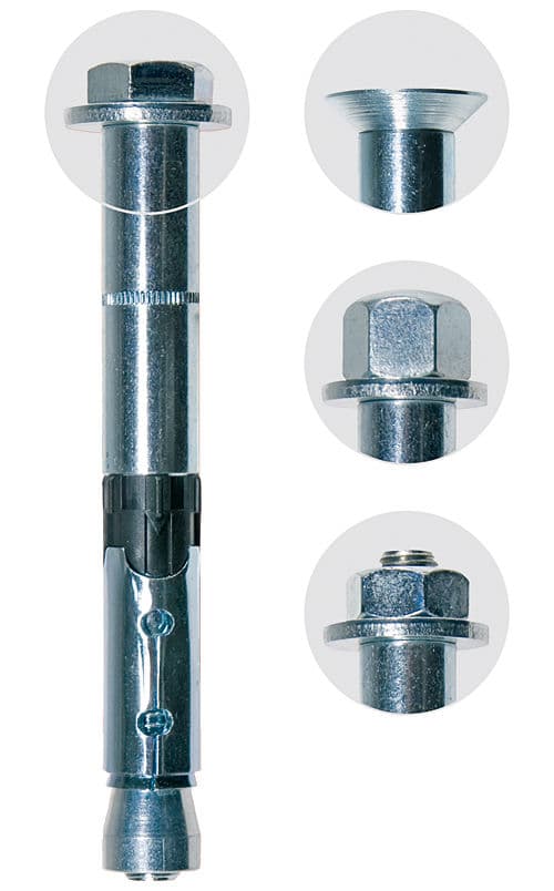 Высокоэффективный анкер с потайной головкой Fischer FH II-SK 12х90/15, оцинкованная сталь