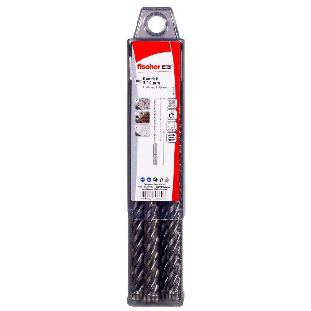 Высокопроизводительный Бур Fischer SDS-Plus Quattric II 16/210/260