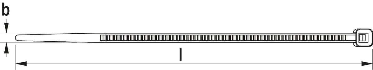 Кабельная стяжка Fischer BN 2,5х100 мм, прозрачный