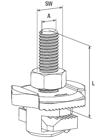 Болт Fischer FHS CLIX для установки в профиль системы FLS M8х80 мм, оцинкованная сталь