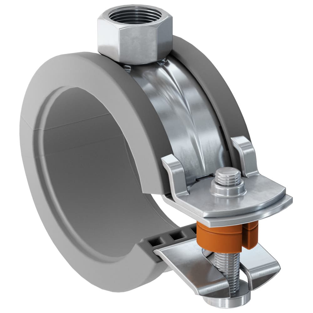 Хомут Fischer FKS-Plus 2" (56-63 мм), M8 оцинкованная сталь