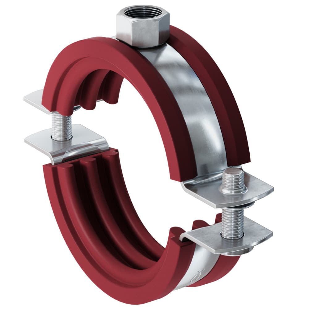 Хомут Fischer FRSH 4" (102-116 мм) с силиконовой прокладкой, M10 оцинкованная сталь