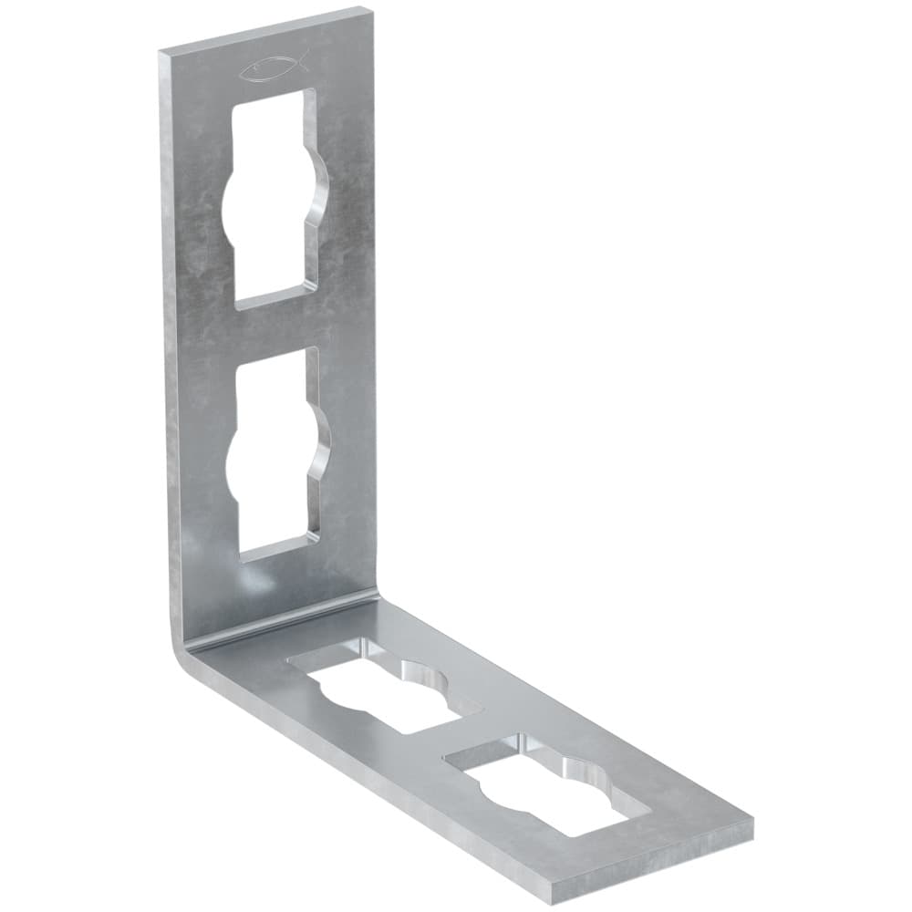 Уголок монтажный Fischer PFAF 4/90° для монтажной системы 110х40х4, оцинкованная сталь