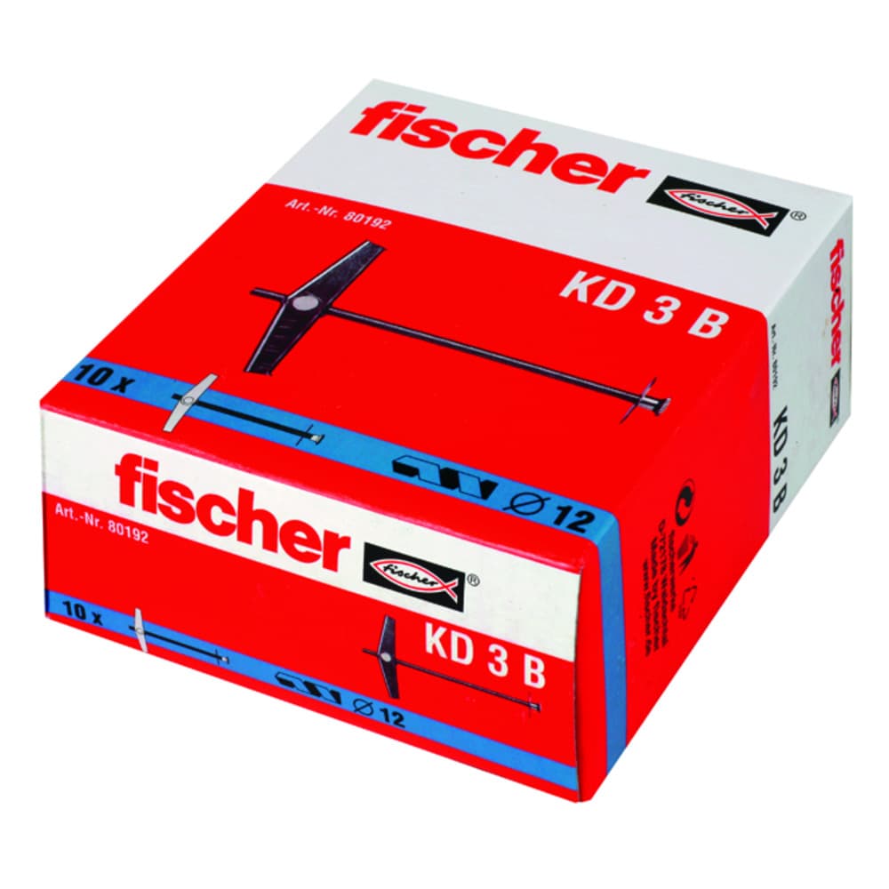 Пружинный дюбель Fischer KD 3 M3х90 B в коробке, оцинкованная сталь