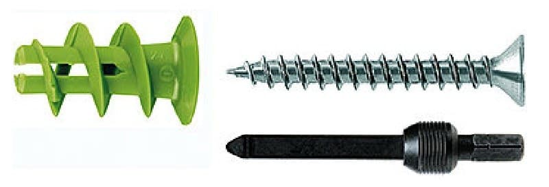 Экологически чистый нейлоновый дюбель с шурупом Fischer GK S GREEN для гипсокартона