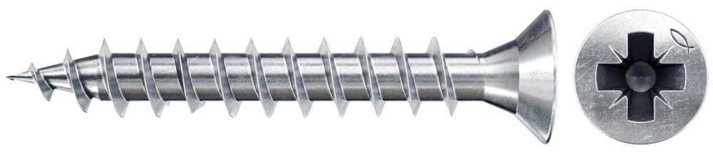 Шуруп Fischer FHT-SZ ZPF 3,0х20 мм, с малой потайной головкой, крестовой шлиц, оцинкованная сталь
