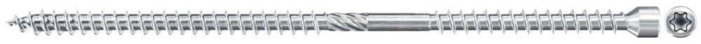 Шуруп Fischer FIF-ZT ZPF 8,0х255 мм, конструкционный с потайной цилиндрической головой и двойной резьбой, оцинкованная сталь