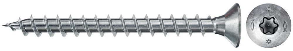 Шуруп Fischer Power-Fast FPF II CTF 3,0x12 мм BC 200 c потайной головкой и шлицем TX, оцинкованная сталь (12000 шт)