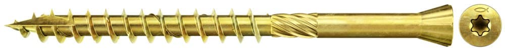 Шуруп Fischer FTF-ST YZP 3,5х35 мм, для напольных покрытий, шлиц ТХ, жц. сталь