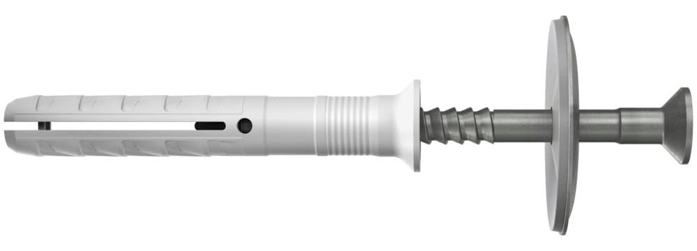 Гвоздевой дюбель Fischer N 6 x 40/10 S D с изолированной шайбой и нержавеющим гвоздем А2