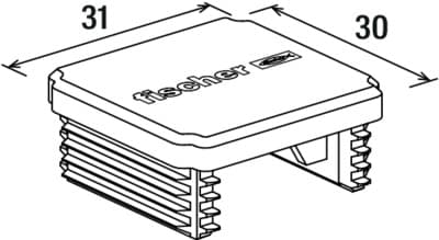 Заглушка Fischer AK-F для монтажной шины и консоли инженерной системы FLS 30
