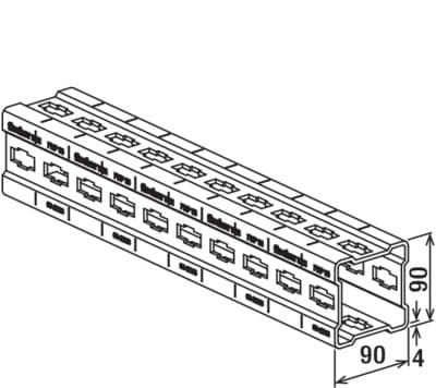 Монтажный профиль для тяжелых нагрузок Fischer FMP 90/4-3000 мм, горячеоцинкованная сталь
