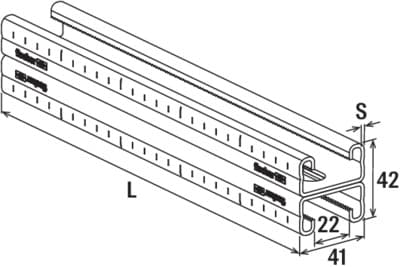Монтажная шина Fischer FUS 21D/2,0-3 м, оцинкованная сталь