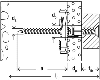 Нейлоновый дюбель Fischer DuoTec 10 S PH K NV (10x50 мм) с шурупом с круглым крючком, упаковка блистер 2 шт