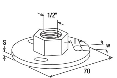 Основание Fischer GPR 1/2", оцинкованная сталь