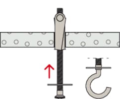 Нейлоновый самоустанавливающийся дюбель Fischer K 54 10х125
