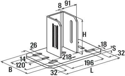 Седельный фланец Fischer FMSF 120M 180-240 мм, горячеоцинкованная сталь