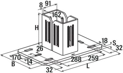 Седельный фланец Fischer FMSF 160L 240-300 мм, горячеоцинкованная сталь