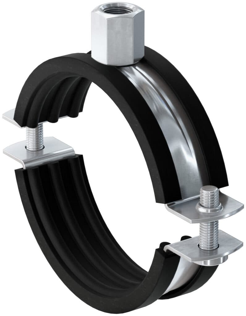 Трубный хомут Fischer FRSR 113-118 M8/M10 (4″), оцинкованная сталь