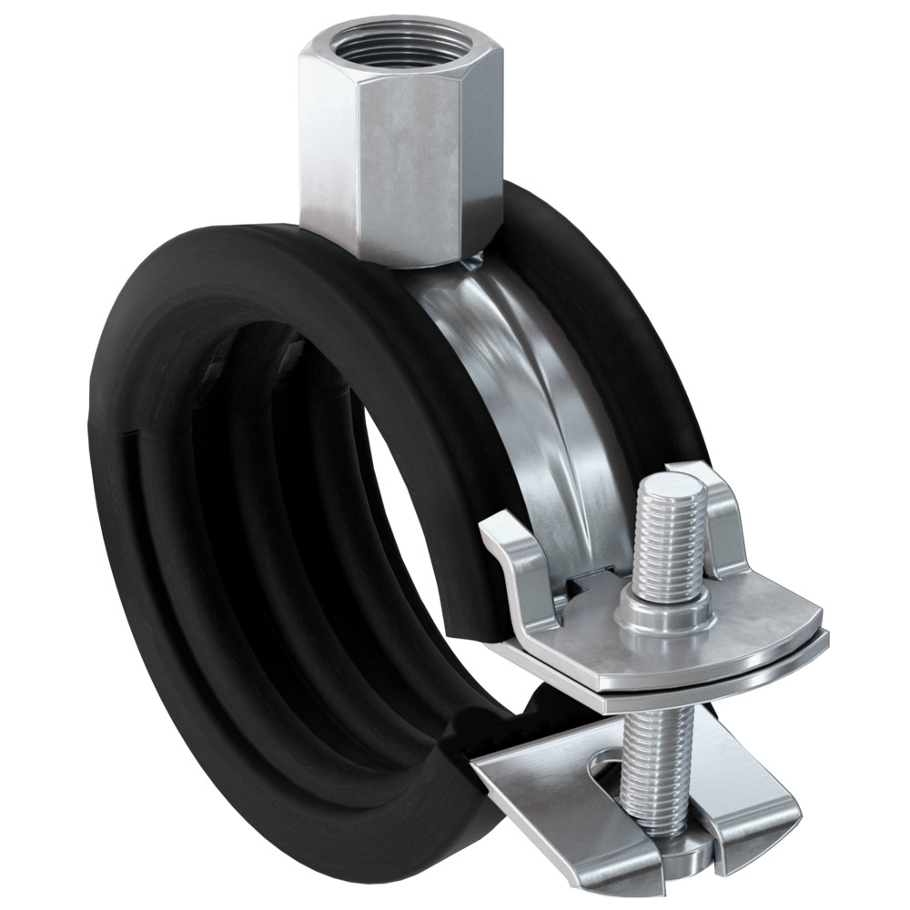 Трубный хомут с гайкой FGRS Plus 1/2" (12-15 мм) M8/M10, оцинкованная сталь