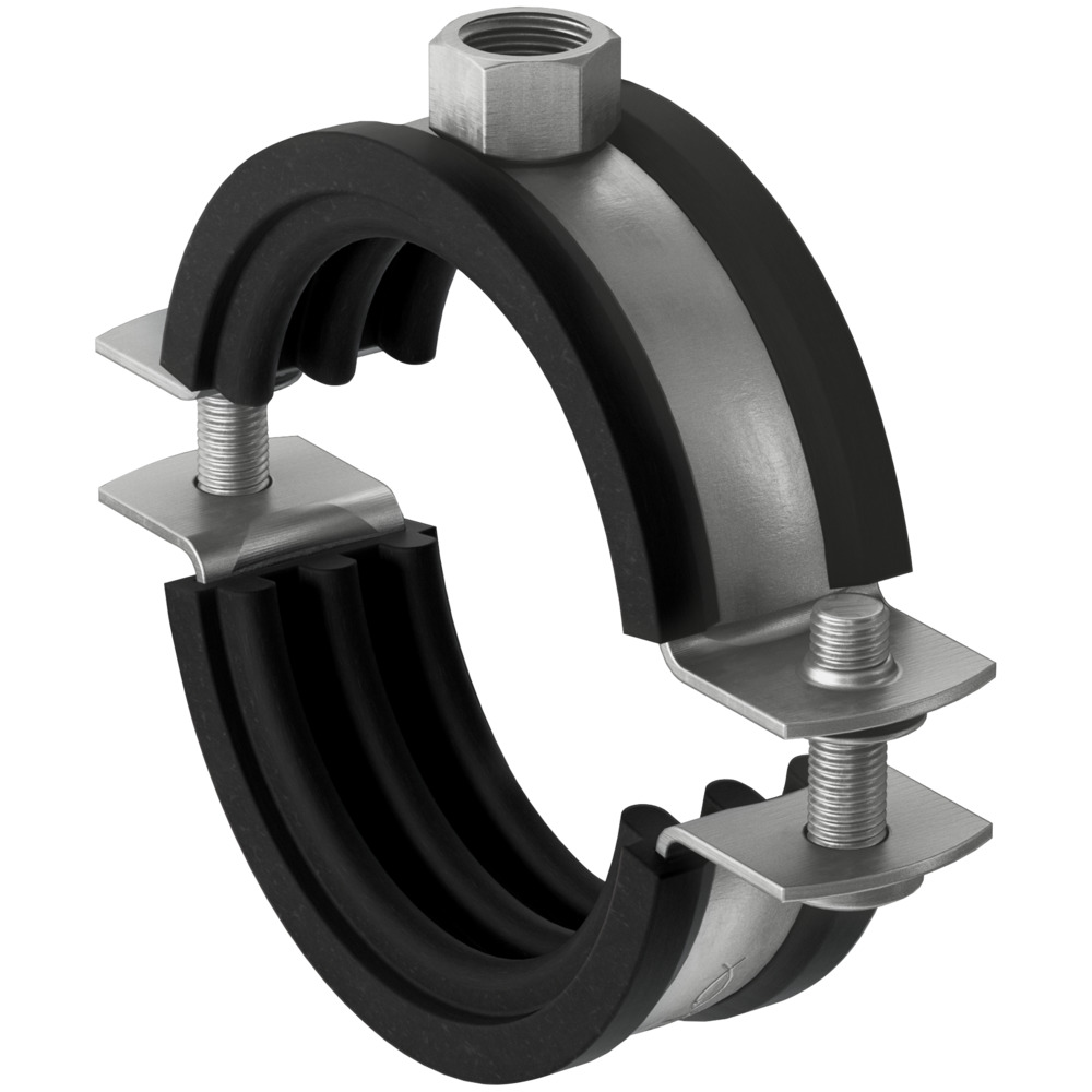 Хомут для монтажа трубопроводов Fischer FRS 1 1/4" (40-46 мм) M8, нержавеющая сталь А2