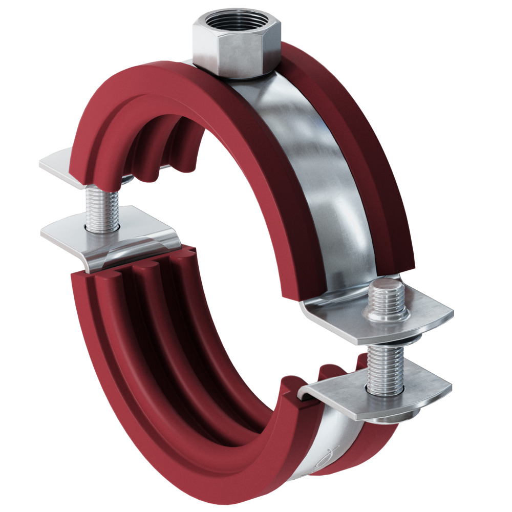 Хомут Fischer FRSH 4" (102-116 мм) с силиконовой прокладкой, M10 оцинкованная сталь