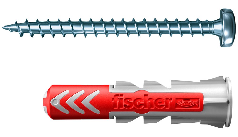 Двухкомпонентный нейлоновый дюбель Fischer DUOPOWER S PH TX 6x30 (дюбель + шуруп)