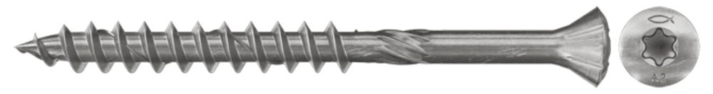 Шуруп с и неполной резьбой Fischer FFSII-RT6 с потайной головкой и шлицем TX