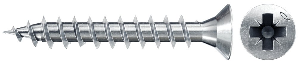 Шуруп Fischer FHT-SZ ZPF 3,0х20 мм, с малой потайной головкой, крестовой шлиц, оцинкованная сталь