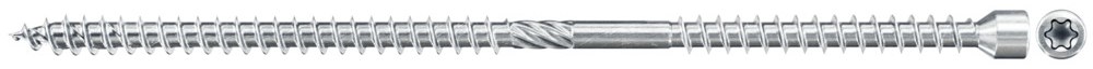 Шуруп Fischer FIF-ZT ZPF 8,0х255 мм, конструкционный с потайной цилиндрической головой и двойной резьбой, оцинкованная сталь