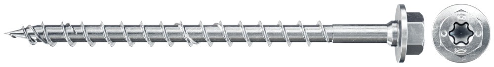 Шуруп по дереву Fischer Power-Fast FPF-HT 8,0х140 мм ZPP с неполной резьбой со шлицем TORX, оцинкованная сталь