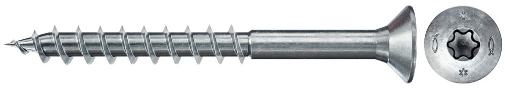 Шуруп Fischer Power-Fast FPF II CTP 3,0x40 мм BC 500 c потайной головкой и шлицем TX, оцинкованная сталь (3000 шт)