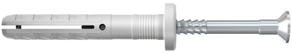 Гвоздевой дюбель Fischer N-F 5х25/1 F с цилиндрическим бортиком, с оцинкованным гвоздем (100 шт)