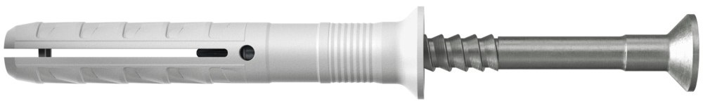 Гвоздевой дюбель с потайным бортиком Fischer N-S 5х30/5 с гвоздем из нержавеющей стали А2
