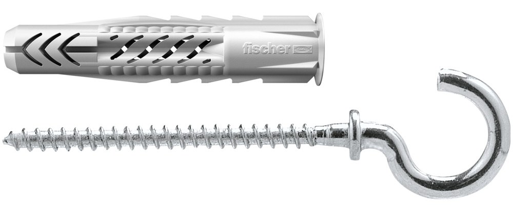 Универсальный дюбель Fischer UX RH 6х35 с кромкой и закругленным крюком